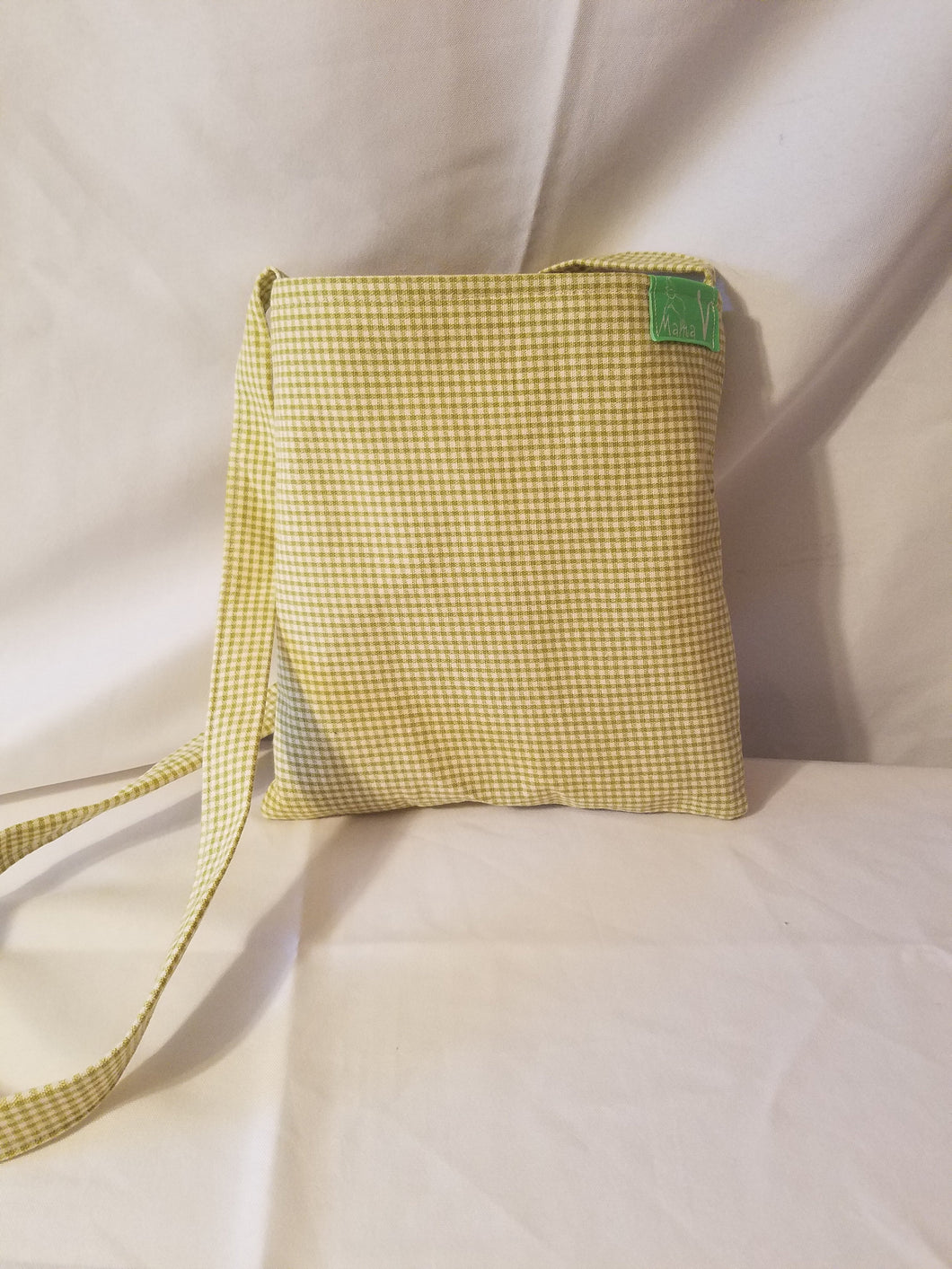 Sale - Cross-body  purse, Green check/green inside