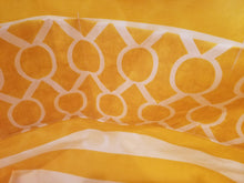 Large Tote bag - yellow print/yellow stripes inside