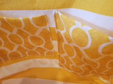 Large Tote bag - yellow print/yellow stripes inside
