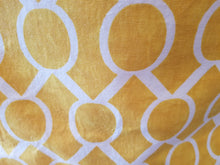 Large Tote bag - yellow print/yellow stripes inside