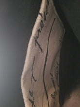 Sale - Cross Body purse - Off white words/black inside