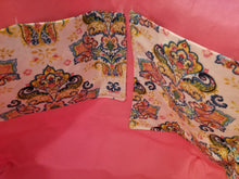 Large Tote bag - Pink, teal flowers/pink inside
