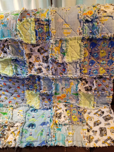 Quilt Crib blue