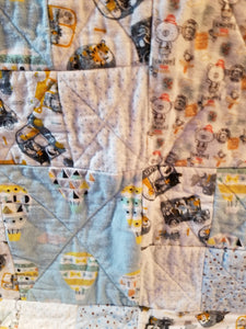 Quilt Crib blue
