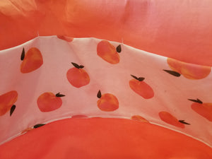 Large Tote Bag - Peaches/peach inside