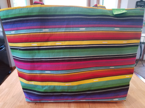 Large Tote bag - Striped/red inside