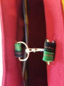 Large Tote bag - Striped/red inside