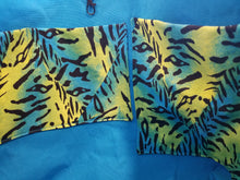 Medium Tote - Animal print green blue/teal inside