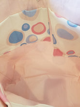 Medium Tote - Pink and Blue circles/pink inside