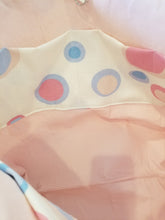 Medium Tote - Pink and Blue circles/pink inside