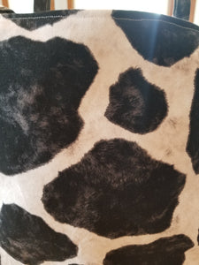 Medium Tote - Cow/black and white inside