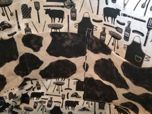 Medium Tote - Cow/black and white inside