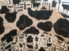 Medium Tote - Cow/black and white inside