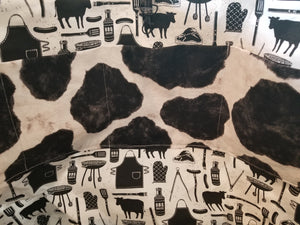 Medium Tote - Cow/black and white inside