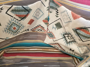 Medium Tote - Aztec Sedona colors/striped inside