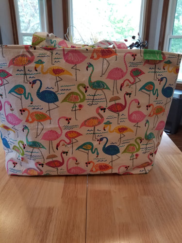 Medium Tote - Flamingos
