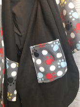 Poncho - Paw prints and polka dots