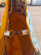 Large Tote bag - Daisy, yellow inside