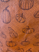 Large Tote bag - Pumpkin - flower print inside