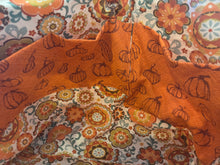 Medium Tote - Pumpkin - flower print inside