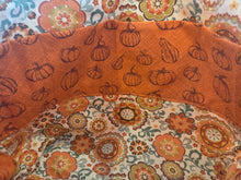 Medium Tote - Pumpkin - flower print inside