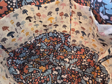 Large Tote Bag - Mushrooms/multi - colored inside