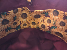 Medium Tote - Sunflower/Burgundy inside