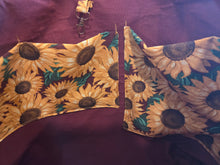 Large Tote Bag - Sunflowers/Burgundy inside
