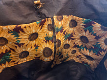 Large Tote Bag - Sunflowers/Brown inside