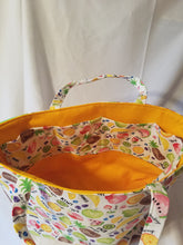 Medium Tote Bag - Fruit/yellow inside