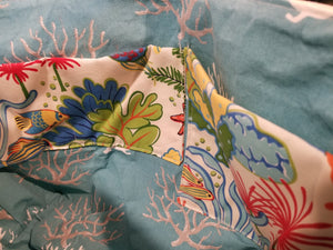 Large Tote Bag - Sea/blue coral inside