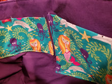 Medium Tote - Mermaid/Purple Inside