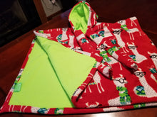 Poncho - Small, Llama, red, green/green inside