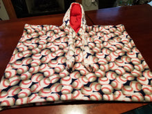 Poncho - Small, baseball/red inside