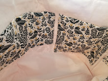 Medium Tote bag - pink birds/pink inside