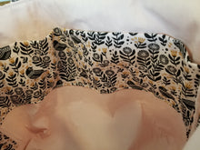 Medium Tote bag - pink birds/pink inside