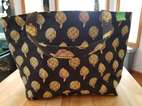 Medium Tote bag - artichoke/green inside