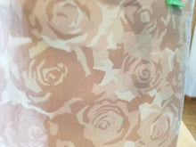 Large Tote bag - pink roses/navy pink splashes inside