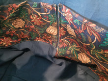 Large Tote bag - navy, flowers mauve, multi/navy