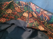 Medium Tote Bag - navy, mauve flowers, multi/navy