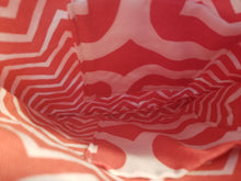 Sale - Cross Body purse - Peach/peach chevron inside