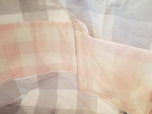 Medium Tote bag - Pink plaid/gray plaid