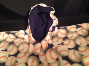 Poncho - Small, baseball/blue inside