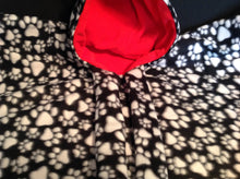 Poncho - Small, Dog paws/red inside