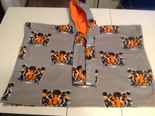Poncho - Small, Tiger orange and grey/ orange inside