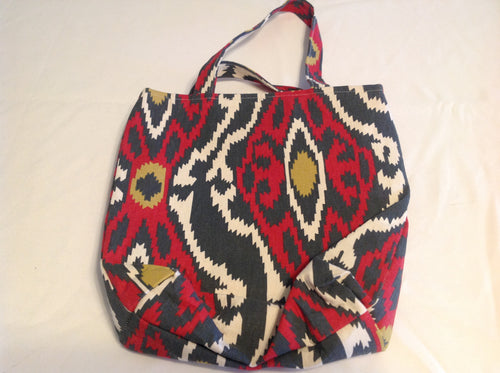 Sale - Small purse, red gold Aztec, regular strap