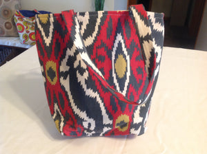 Sale - Small purse, red gold Aztec, regular strap